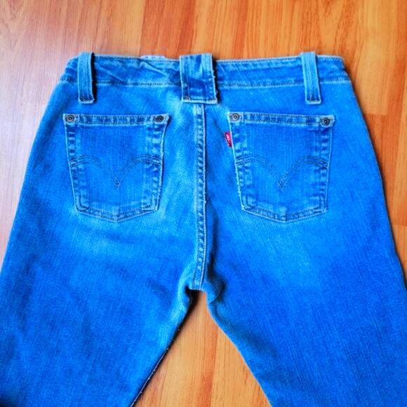 Levi’s Superlow Rise Womens Retro Jeans Size03 Junior Blue Denim 60s 70s Vintage - Picture 6 of 11